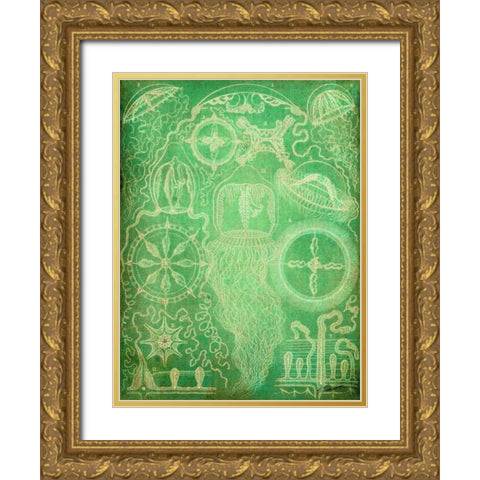 Sealife III Gold Ornate Wood Framed Art Print with Double Matting by Butler, John