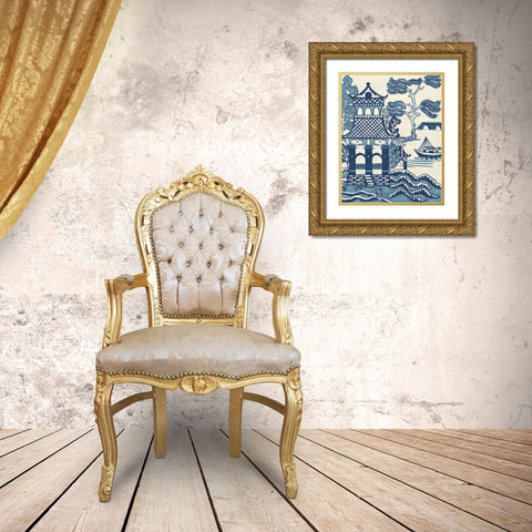 Willow Landscape I Gold Ornate Wood Framed Art Print with Double Matting by Zarris, Chariklia