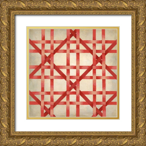 Woven Symmetry III Gold Ornate Wood Framed Art Print with Double Matting by Zarris, Chariklia