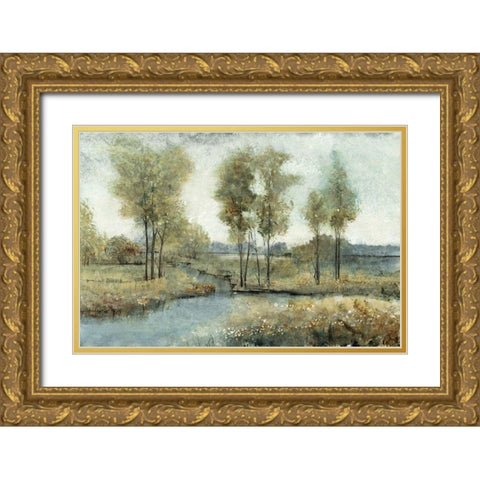 Stream Side I Gold Ornate Wood Framed Art Print with Double Matting by OToole, Tim