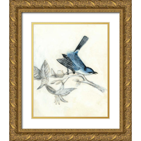 Rustic Aviary III Gold Ornate Wood Framed Art Print with Double Matting by McCavitt, Naomi