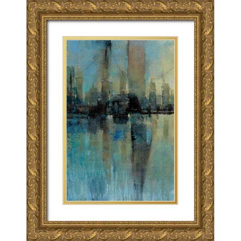 Downtown II Gold Ornate Wood Framed Art Print with Double Matting by OToole, Tim