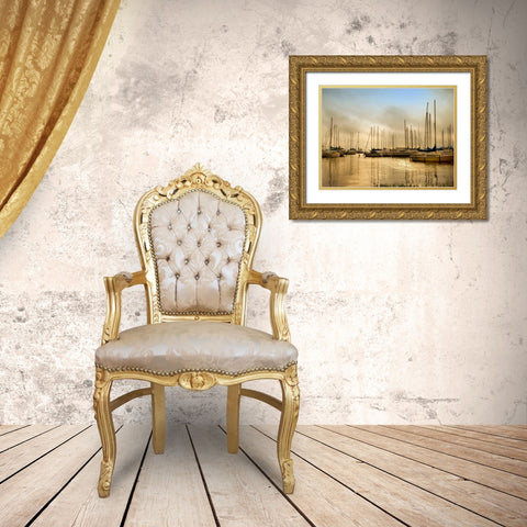 Morning Fog Gold Ornate Wood Framed Art Print with Double Matting by Head, Danny