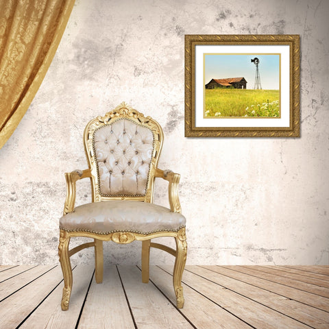 Simple Times Gold Ornate Wood Framed Art Print with Double Matting by Head, Danny