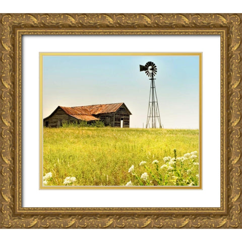 Simple Times Gold Ornate Wood Framed Art Print with Double Matting by Head, Danny