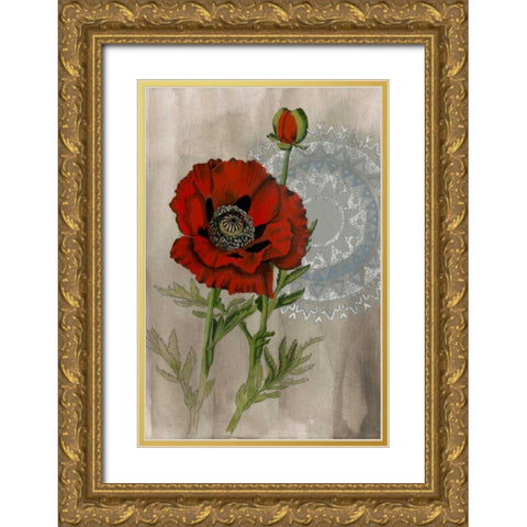 Bohemian Botanical III Gold Ornate Wood Framed Art Print with Double Matting by McCavitt, Naomi