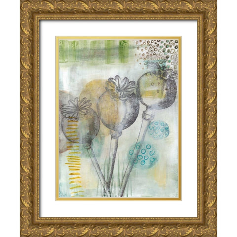 Seed Pod Composition II Gold Ornate Wood Framed Art Print with Double Matting by McCavitt, Naomi