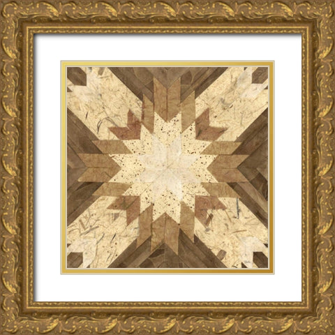 Lancaster Tile I Gold Ornate Wood Framed Art Print with Double Matting by Stramel, Renee W.