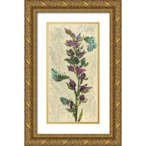 Spring Collage II Gold Ornate Wood Framed Art Print with Double Matting by Meagher, Megan