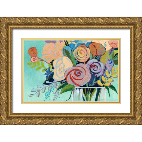 Vivid Convergence II Gold Ornate Wood Framed Art Print with Double Matting by Popp, Grace