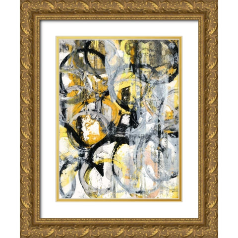 Taxi Cab II Gold Ornate Wood Framed Art Print with Double Matting by Fuchs, Jodi