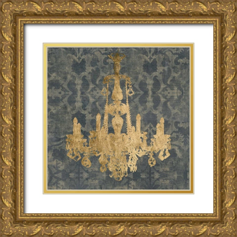 Gilt Chandelier II Gold Ornate Wood Framed Art Print with Double Matting by Goldberger, Jennifer