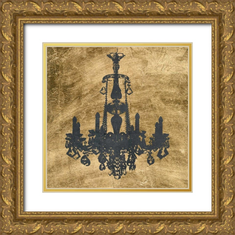 Gilt Chandelier VI Gold Ornate Wood Framed Art Print with Double Matting by Goldberger, Jennifer