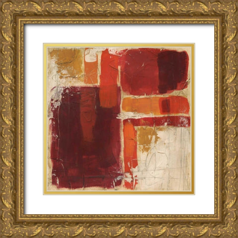 Overlap I Gold Ornate Wood Framed Art Print with Double Matting by Vess, June Erica