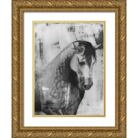 Dappled Grey II Gold Ornate Wood Framed Art Print with Double Matting by McCavitt, Naomi