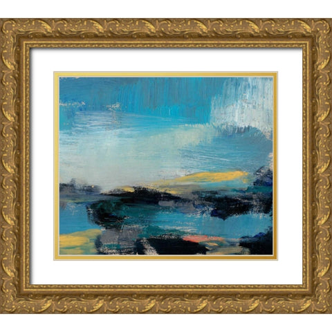 Bold Horizon I Gold Ornate Wood Framed Art Print with Double Matting by Goldberger, Jennifer