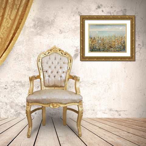 Blossoms by the Sea I Gold Ornate Wood Framed Art Print with Double Matting by OToole, Tim