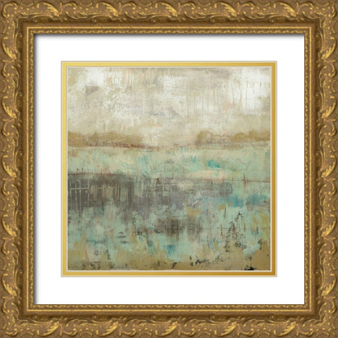 Pastels and Rust I Gold Ornate Wood Framed Art Print with Double Matting by Goldberger, Jennifer