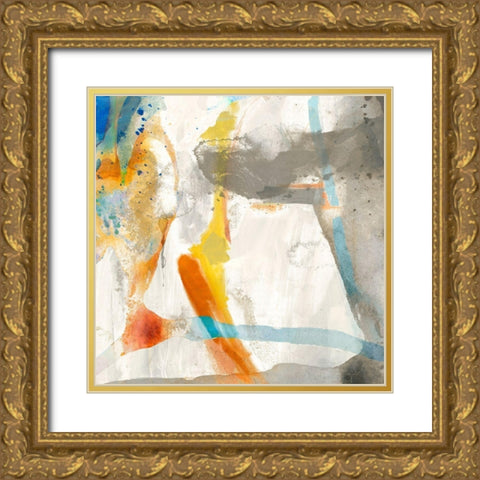 Defy III Gold Ornate Wood Framed Art Print with Double Matting by Jasper, Sisa