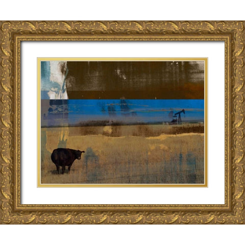 Texas Gold Gold Ornate Wood Framed Art Print with Double Matting by Jasper, Sisa