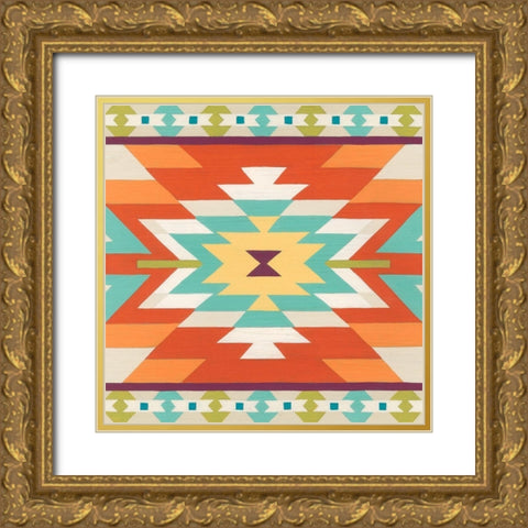 Mesa Motif III Gold Ornate Wood Framed Art Print with Double Matting by Vess, June Erica