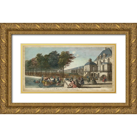 View of Fontainebleau II Gold Ornate Wood Framed Art Print with Double Matting by Tinney, I.