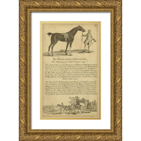 Horse Portraiture I Gold Ornate Wood Framed Art Print with Double Matting by Unknown