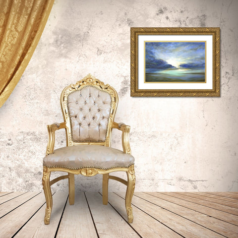 Sky Light Gold Ornate Wood Framed Art Print with Double Matting by Finch, Sheila