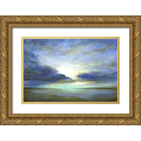 Sky Light Gold Ornate Wood Framed Art Print with Double Matting by Finch, Sheila