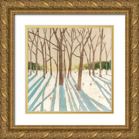 Winter Shadows I Gold Ornate Wood Framed Art Print with Double Matting by Meagher, Megan
