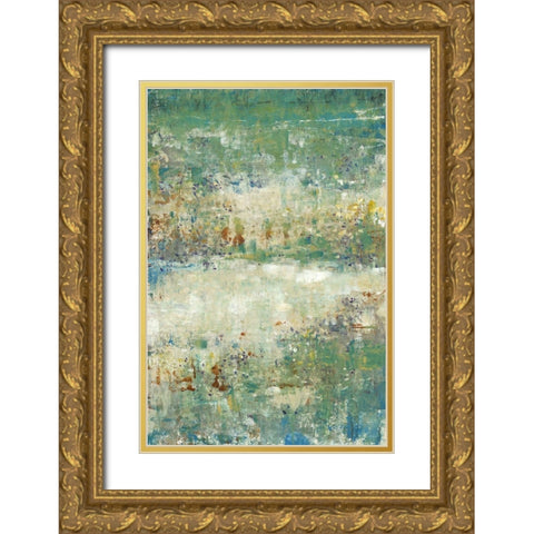 Flower Path I Gold Ornate Wood Framed Art Print with Double Matting by OToole, Tim