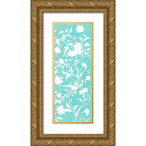 Graphic Chinoiserie II Gold Ornate Wood Framed Art Print with Double Matting by McCavitt, Naomi