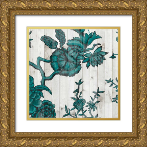 Terra Verde Chinoiserie IV Gold Ornate Wood Framed Art Print with Double Matting by McCavitt, Naomi