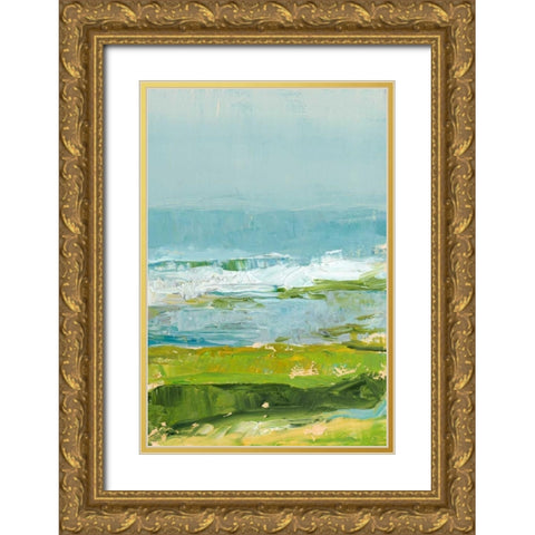 Coastal Overlook II Gold Ornate Wood Framed Art Print with Double Matting by Harper, Ethan