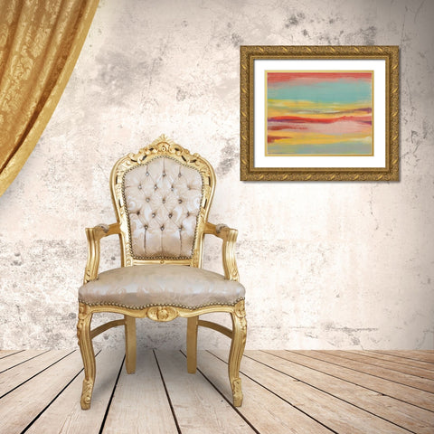 Sunset Study V Gold Ornate Wood Framed Art Print with Double Matting by Goldberger, Jennifer