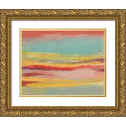 Sunset Study V Gold Ornate Wood Framed Art Print with Double Matting by Goldberger, Jennifer