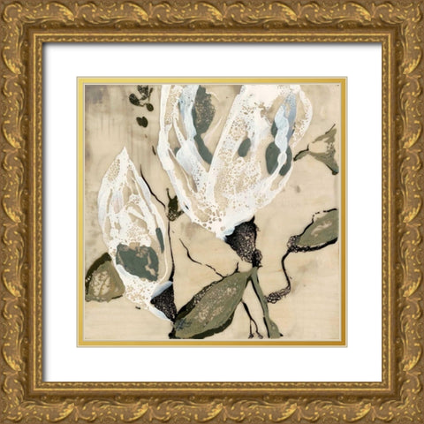 Flower Pods II Gold Ornate Wood Framed Art Print with Double Matting by Goldberger, Jennifer