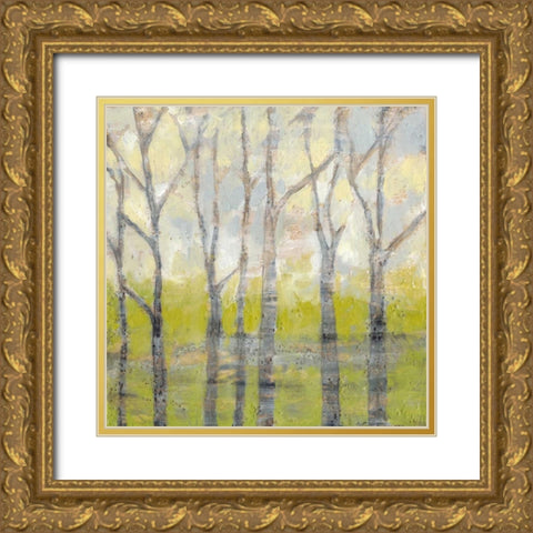 Whispering Treeline I Gold Ornate Wood Framed Art Print with Double Matting by Goldberger, Jennifer