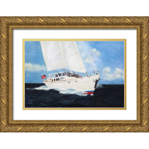 Altair Gold Ornate Wood Framed Art Print with Double Matting by Crain, Curt