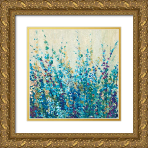 Shades of Blue I Gold Ornate Wood Framed Art Print with Double Matting by OToole, Tim