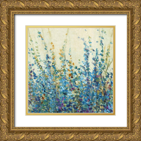 Shades of Blue II Gold Ornate Wood Framed Art Print with Double Matting by OToole, Tim