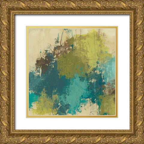 Blue Monday II Gold Ornate Wood Framed Art Print with Double Matting by Vess, June Erica