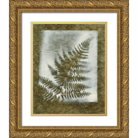 Shadows and Ferns I Gold Ornate Wood Framed Art Print with Double Matting by Stramel, Renee W.