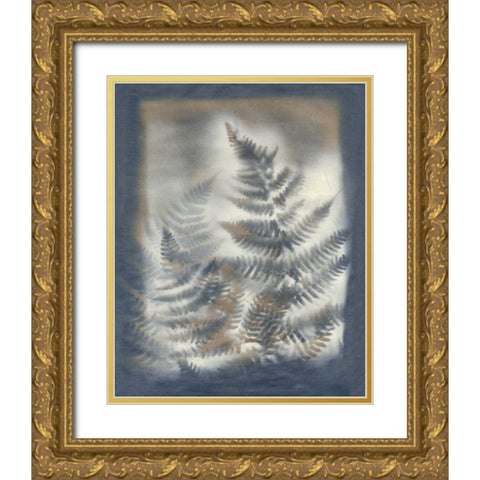 Shadows and Ferns V Gold Ornate Wood Framed Art Print with Double Matting by Stramel, Renee W.