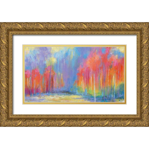 Woods Splash Gold Ornate Wood Framed Art Print with Double Matting by Bothne, Janet