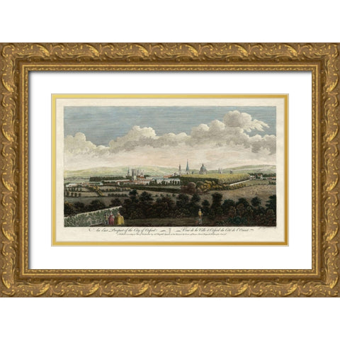 East Prospect of Oxford Gold Ornate Wood Framed Art Print with Double Matting by Boydell