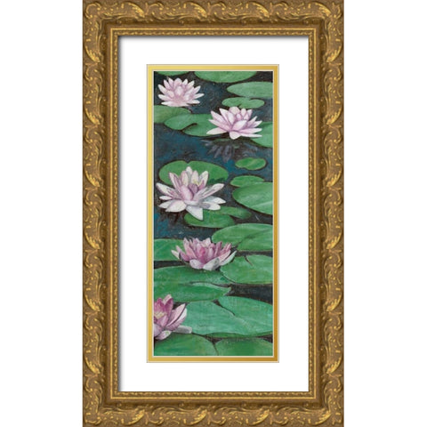Tranquil Lilies II Gold Ornate Wood Framed Art Print with Double Matting by McCavitt, Naomi