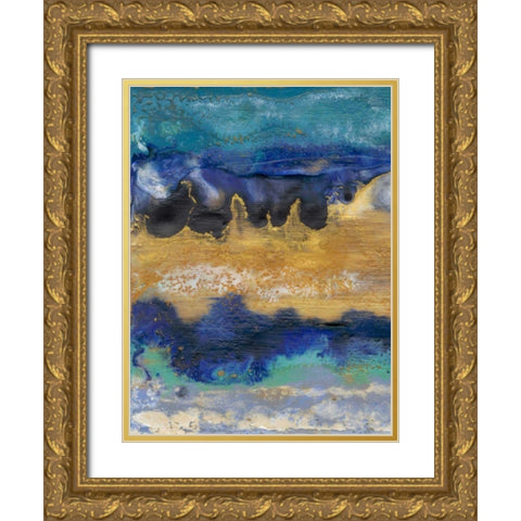 Surf I Gold Ornate Wood Framed Art Print with Double Matting by Ludwig, Alicia