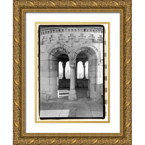 Fishermans Bastion I Budapest Gold Ornate Wood Framed Art Print with Double Matting by DeNardo, Laura