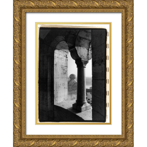 Fishermans Bastion II Budapest Gold Ornate Wood Framed Art Print with Double Matting by DeNardo, Laura